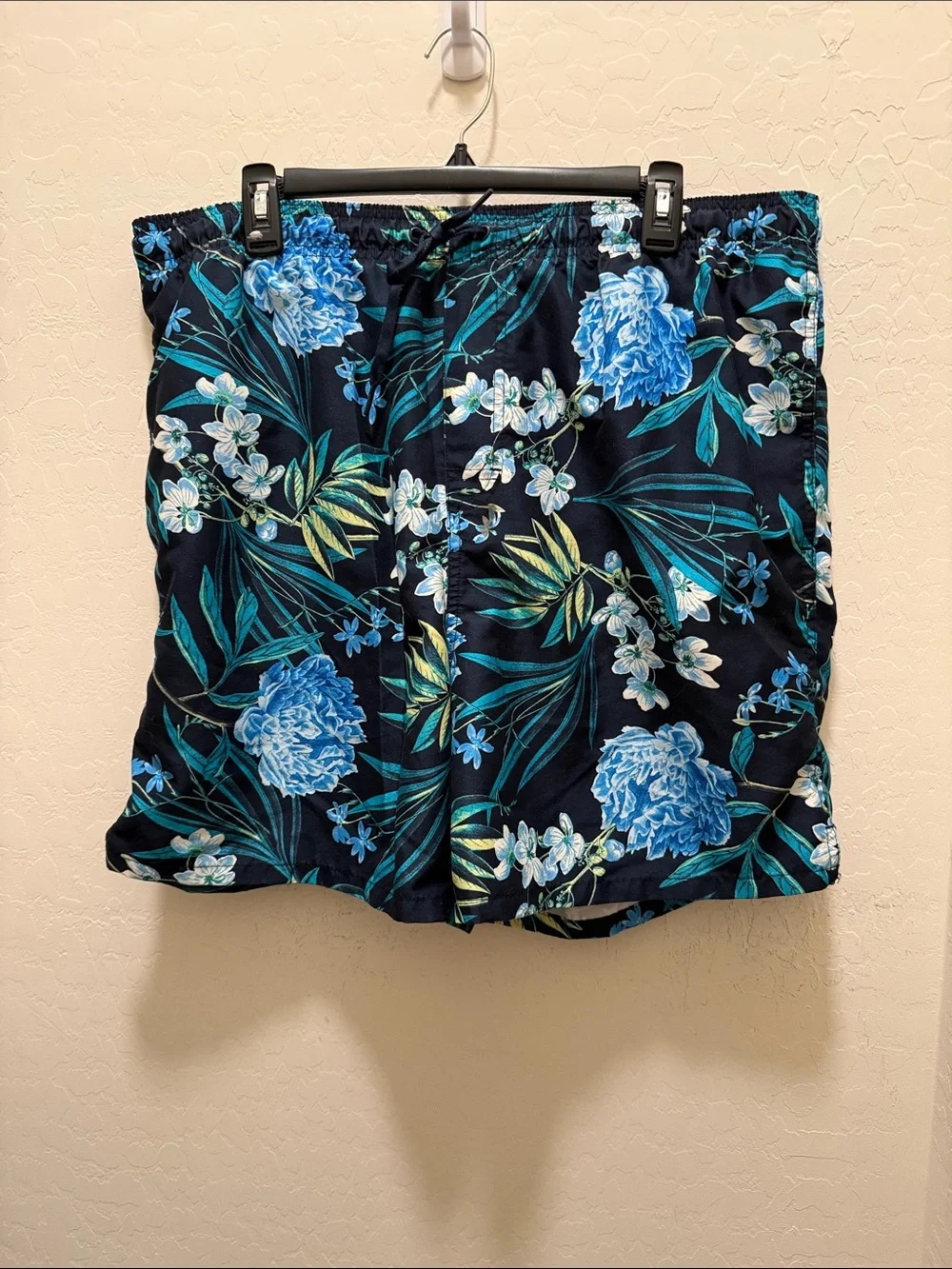 Old Navy Navy Blue Floral Men's Swim Trunks